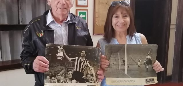Hija única del chileno Jorge Robledo nacido en Alianza y que triunfara en el futbol inglés, donó valiosas fotografías destinadas a Salitrera Humberstone