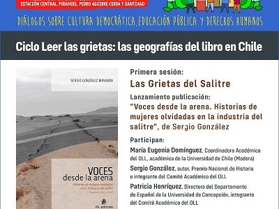 Sergio González lanza libro Mujeres Olvidadas del Salitre en Escuela de Temporada 2022 de la Universidad de Chile.