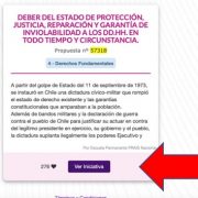 Llaman a apoyar Iniciativa sobre «Deber del Estado de justicia, reparación y garantía de inviolabilidad a los DDHH