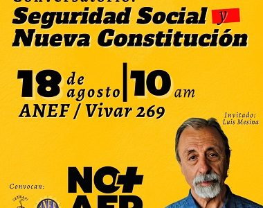 “Seguridad Social y nueva Constitución”: Conversatorio de la ANEF con la participación de Luis Mesina de No Más AFP