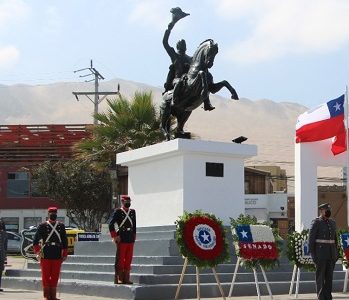 En plaza que lleva el nombre del prócer, se conmemorará  el 244 aniversario del Natalicio de Bernardo O’Higgins Riquelme