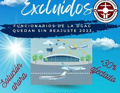 Asociación de Funcionarios de la DGAC exigen que se aplique reajuste a todos los funcionarios de ese Servicio