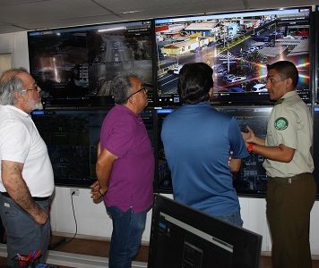 CORE aprobó proyecto que aumenta a 50 las cámaras de vigilancia en Iquique.  Comisión de Seguridad Ciudadana  visito la Central de Alerta Municipal