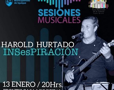 Trovador Urbano Harold Hurtado inicia sesiones musicales este viernes 13, en Casa Municipal de la Cultura