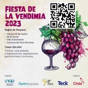Hasta el 22 de marzo se pueden adquirir los ticket para la Fiesta de la Vendimia que se realizará en la Viña Canchones