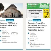 Tarapacá cuenta con una parrilla de 86 actividades con motivo de la ya tradicional celebración del Día de los Patrimonios