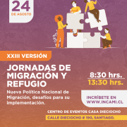 Invitan a reflexionar sobre situación migratoria en las XXIII Jornadas de Migración y Refugio 2023. Jornada será transmitida en vivo