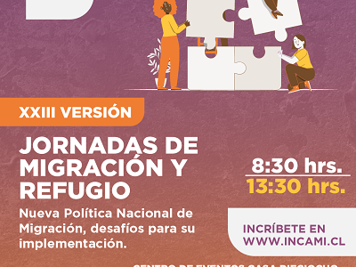 Invitan a reflexionar sobre situación migratoria en las XXIII Jornadas de Migración y Refugio 2023. Jornada será transmitida en vivo