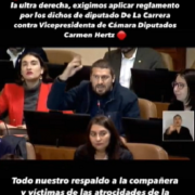 Diputado De La Carrera arremete contra vicepresidenta de la Cámara, Carmen Hertz, por portar foto de su esposo asesinado en dictadura
