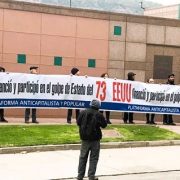 Organizaciones sociales protestaron en embajada de Estados Unidos por la intervención en el golpe de Estado
