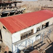 Avanzan las obras de restauración en taller eléctrico de la Planta de Lixiviación de Santa Laura, para consolidar su estructura