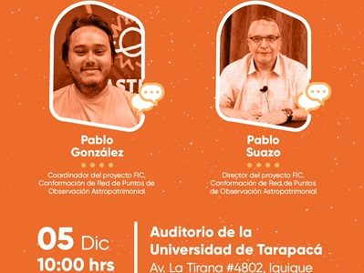 FIC de Astropatrimonio convoca a la comunidad a ser parte de la difusión, avances y hallazgo del proyecto, que ejecuta la UTA sede Iquique