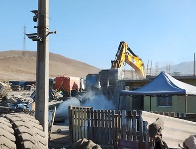 Bienes Nacionales concluyó mega desalojo en sector industrial de Huantajaya, donde funcionaba vertedero ilegal, además de viviendas precarias