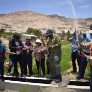 Huasquiña  inauguró canal de hormigón que mejora conducción del agua y aumenta producción de cultivos y de sus tradicionales membrillos.