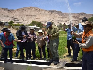 Huasquiña  inauguró canal de hormigón que mejora conducción del agua y aumenta producción de cultivos y de sus tradicionales membrillos.