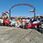 Levantan arco memorial en Coruña y participantes se comprometen a impedir que esta masacre obrera, no pase al olvido