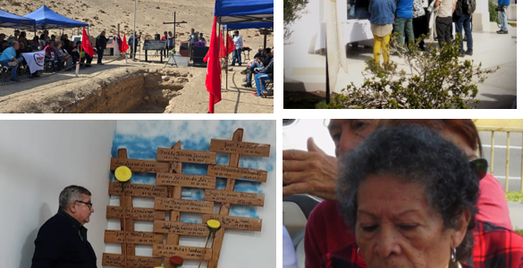 Siempre en la memoria. Recuerdan a víctimas de la dictadura en Iquique y Pisagua, Para Que Nunca Más, por verdad, justicia y garantía de no repetición