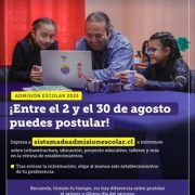 Comienzan las postulaciones a establecimientos educacionales a través del Sistema de Admisión Escolar. Será vía on line hasta el 30 de agosto