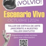 «Escenario Vivo», abre las inscripciones para participar en Escuela Ciudadana de Críticos de Artes Escénicas. Clases parten el 5 de octubre