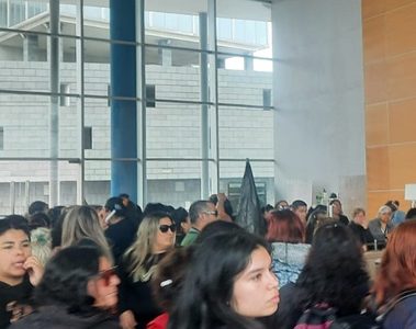 Colegio de Profesores respaldó movilización ante el SLEP, realizada por funcionarios Asistentes de la Educación