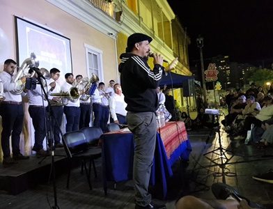 Muestra de la versión en Banda de Bronces, de la Cantata de la Escuela Santa María, dejó maravillado al numeroso público