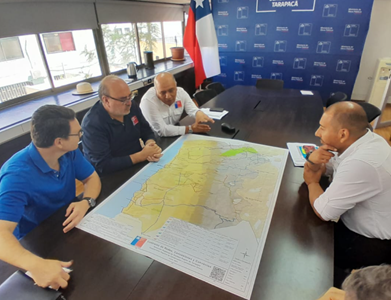 Seremi del MOP expone la cartera de proyectos viales a AREMI de hacienda sobre Corredores Bioceánicos en Tarapacá