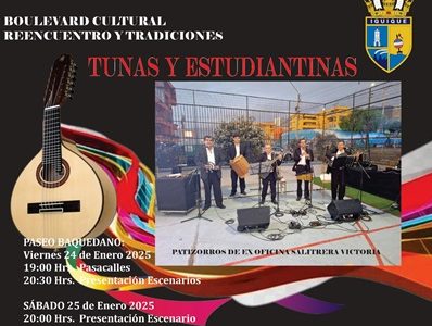 Grupo musical pampino «Los Patizorros de Salitrera Victoria»,  invitados a participar en el Encuentro de Tunas y Estudiantinas