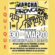 Marcha de la bronca en Iquique, domingo, 11.00 hrs.: «No mas lucro con las pensiones, la salud, vivienda y educación