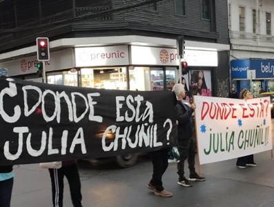Desde Iquique entregan público apoyo a la familia de Julia Chuñil, mujer mapuche y activista ambiental