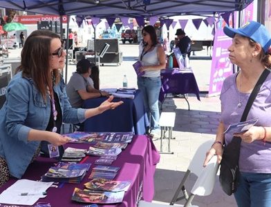 Lanzan Punto Morado en La Tirana para orientar sobre la violencia de género, iniciativa, a cargo de la Seremi de la Mujer y la Equidad de Género