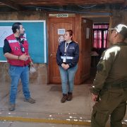 Centro de mando habilitado con motivo de Festividad de San Lorenzo,  en Escuela Básica Fronteriza, visitó la Seremi de Seguridad Pública