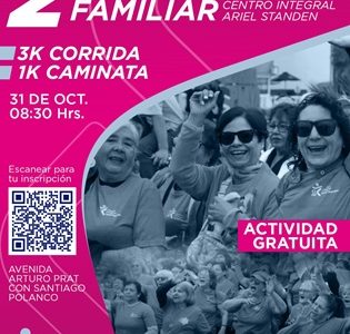 Centro Ariel Standen celebra su segundo aniversario con Corrida y Caminata Familiar gratuita en Iquique, promoviendo la vida saludable
