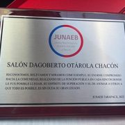 En 61 aniversario JUNAEB Tarapacá inaugura Salón con nombre de funcionario que sirvió 58 años en la región y  ya fallecido, Dagoberto Otórola Chacón