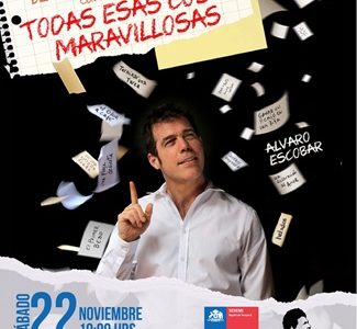 «Todas esas cosas maravillosas» obra de teatro del actor Álvaro Escobar que presenta la Secreduc en auditorio del Liceo María Auxiliadora