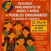 Abren inscripciones en Alto Hospicio  para participar en el Segundo Parlamento de Niñas y Niños de Pueblos Originarios de Tarapacá