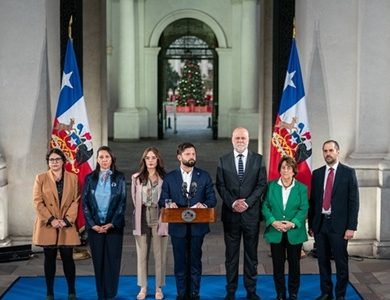 Presidente Boric entreó declaración desde el Palacio de La Moneda tras la segunda vuelta presidencial 2025