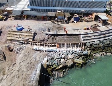 Proyecto por más de $3.000 millones refuerza la Avenida Arturo Prat y da continuidad al paseo costero. 70% de avance de obras en sector Bellavista