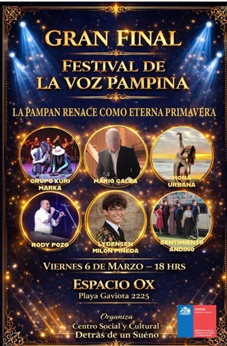 Gran final del Primer Festival de Voces Pampinas, reunirá a talentos, artistas invitados y amantes de las tradiciones de la pampa