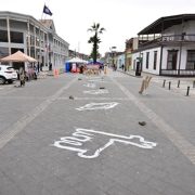 Con intervención urbana en Iquique acercan el patrimonio de Pintados a la comunidad . Iniciativa Ofrenda de Cal» convocó a reflexionar sobre vínculo con el territorio regional