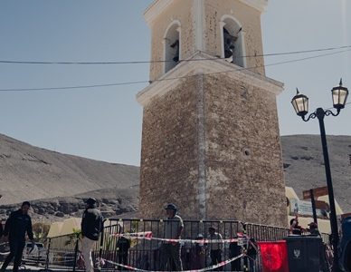  Antes del inicio de la Fiesta del “Lolo”, se inician obras para la protección del campanario de la Iglesia de San Lorenzo de Tarapacá
