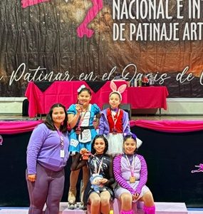 Grupo de niñas del Taller Municipal de Patinaje Artístico de Iquique vivió una experiencia inolvidable en el Open Calama 2026