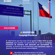 Delegación de El Tamarugal informa de apertura de la Ruta Ch. y del Complejo Fronterizo de Colchane